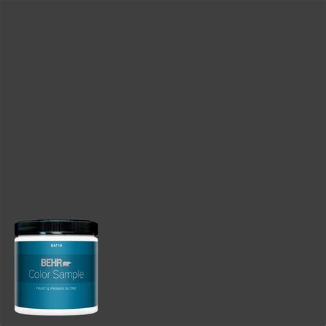 Behr Premium Plus Oz Ecc Jet Black Satin Enamel Interior Paint