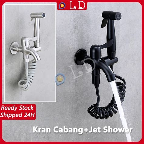 Jual Cod Kran Cabang Sus Dan Jet Shower Toilet Hitam Matte