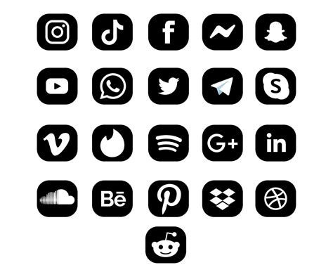 Collection Social Media Icon Abstract Symbol Design Vector Illustration 8386091 Vector Art At