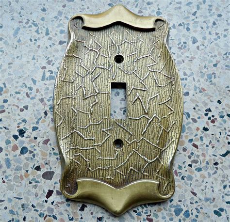 Vintage Light Switchplate Switch Plate Cover Metal Brass Tone Etsy