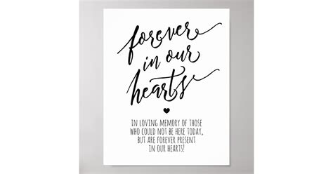 In Loving Memory Forever In Our Heart Print Zazzle