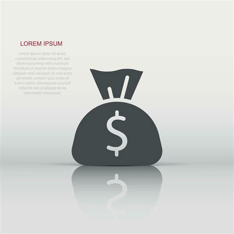 Money Bag Icon In Flat Style Moneybag With Dollar Vector Illustration