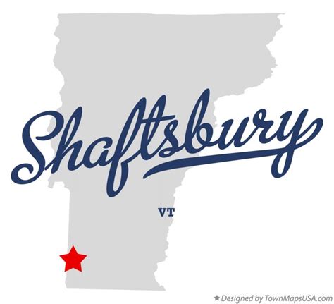 Map of Shaftsbury, VT, Vermont