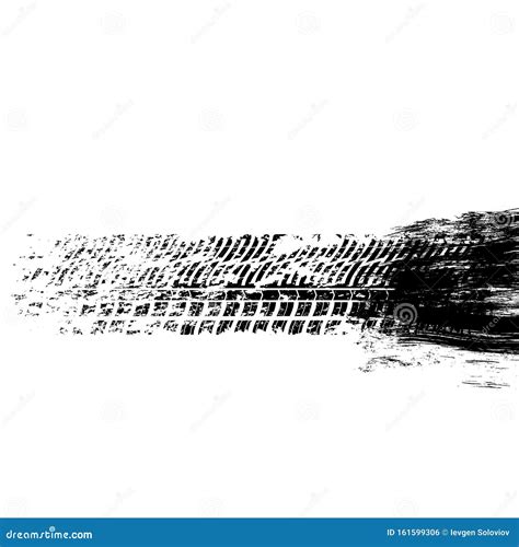 Grunge Tire Track Line Stock Vector Illustration Of Print 161599306