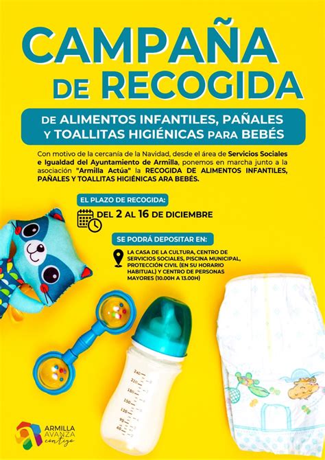 Campaña navideña de recogida de alimentos infantiles pañales y