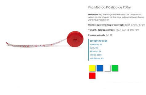 Fitas Métrica Plástica de 1 50m 20 Peças Elo7