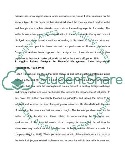 annotated bibliography  finance  topics   written