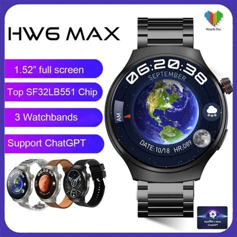 Oppo Smart Watch Hw6 Max Smartwatch Chatgpt With Amoled Curved Screen