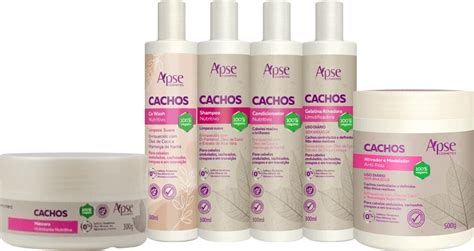 Apse Cachos Cachos Shampoo E Co Wash E Condicionador E Gelatina E