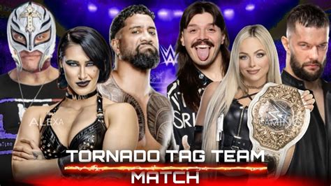 WWE 2K24 Tornado Tag Team Match Rey Mysterio Rhea Ripley Jey Uso VS