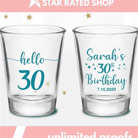 30th Birthday Glass Etsy