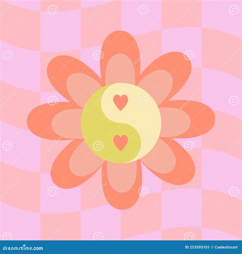 Yin Yang Hearts Dimensional Pastels Royalty Free Stock Photo