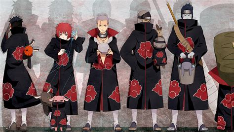 Naruto Akatsuki Group Digital Wallpaper Naruto Shippuuden Anime Hd