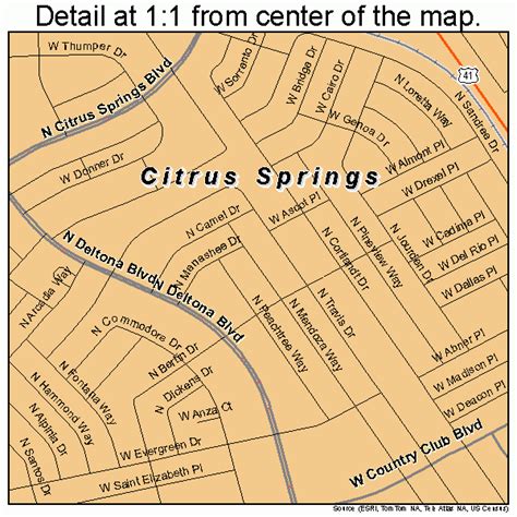 Map Of Citrus Springs Florida | Maps Of Florida