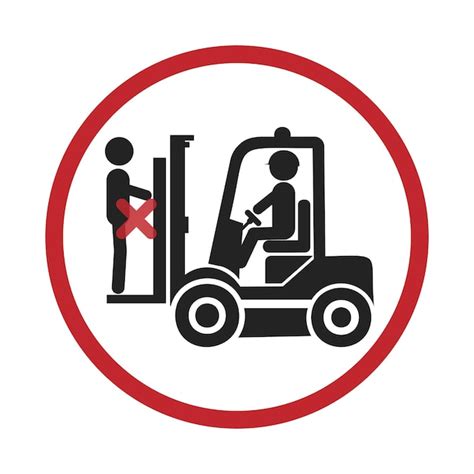 Premium Vector Isolated Safety Industrial Sign Of Do Not Ride On Back And Front Of A Forklift