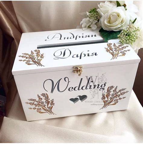 Personalised Wedding Card Box Boho Wedding Post Box Wedding Money Box