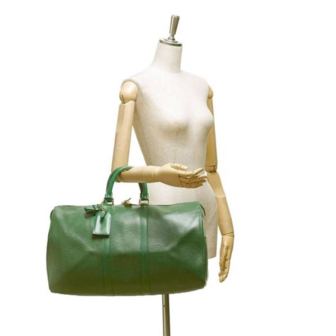 Louis Vuitton Green Epi Leather Keepall 45 Duffel Bag At 1stdibs Louis Vuitton Green Duffle