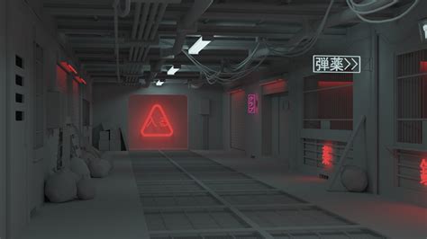 W I P Dystopian Alleyway Scene Polycount