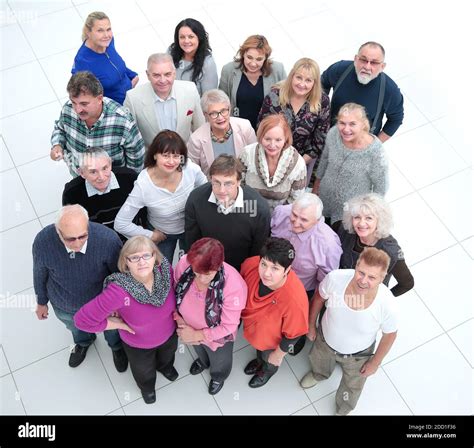 Group Of Diverse Mature People Looking At You Stock Photo Alamy