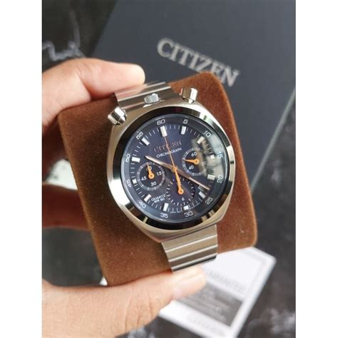 Jual Citizen Bullhead Tsuno Chronograph AN3660 81L JDM Navy Blue Dial