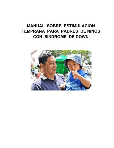 Sindrome Down Manual Estimulacion Temprana