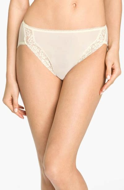 Wacoal Bodysuede Lace Leg High Cut Brief 89371 In Ivory Modesens