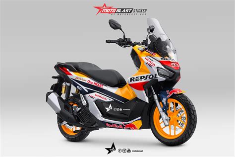 First Modifikasi Striping Honda Adv Repsol Edition Motoblast