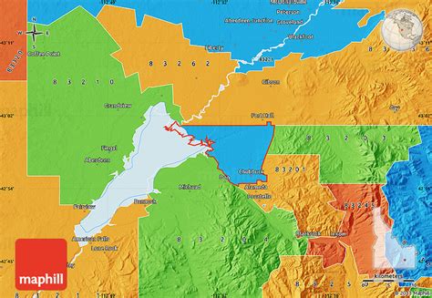 Political Map of ZIP Code 83202