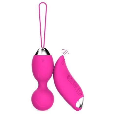 Couleur Rose Oeufs Vibrants En Silicone Boule Vaginale Sans Fil