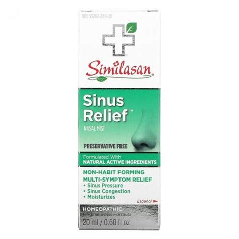 Sinus Relief Nasal Spray 68 Oz By Similasan In 2022 Sinusitis Nasal