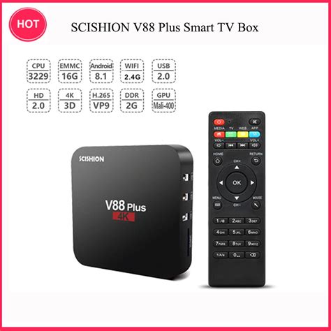 SCISHION V88 Plus Smart TV Box Android 8 1 RK3229 Quad Core 4K Android