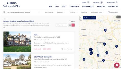 Dynamic estate agency UX: Gibbs Gillespie | Starberry