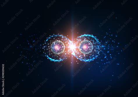 Futuristic infinity symbol, quantum entanglement, future physics science concept. Stock Vector ...