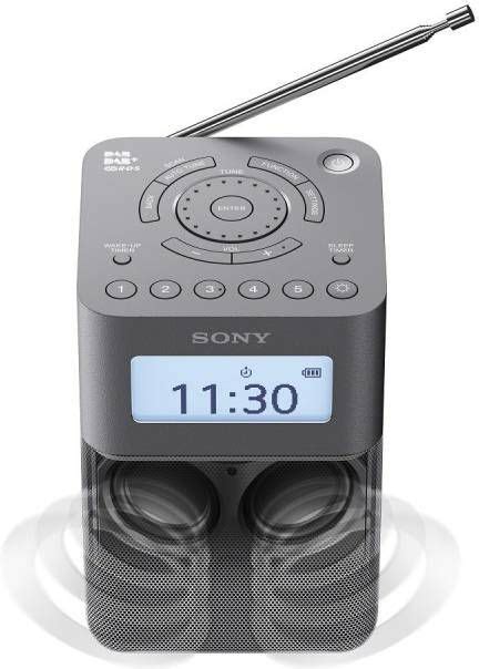 Sony XDR V20D Draagbare DAB Radio Grijs Klokken Shop