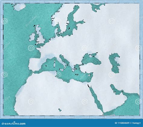 Mapa Del Mar Mediterr Neo Y La Europa Frica Y La Cartograf A De