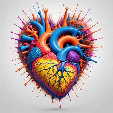 A Psychedelic Explosion Of Color Inside A Heart