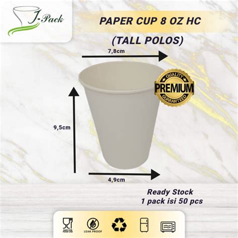 Jual Paper Hot Cup White Gelas Kertas Putih Panas Oz Tanpa Tutup Pcs Jakarta Utara J