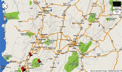 Mapa Vial De Colombia Bogota Honda