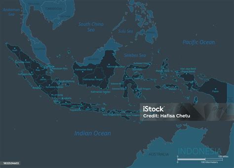 Indonesia Map High Detailed Vector Map Of Indonesia With Countries Capital Cities Names Borders ...