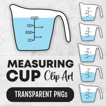 12 Measuring Cup Clip Art