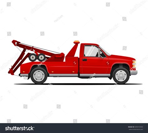 Tow Truck Vector Illustration Tow Truck Stock Vector