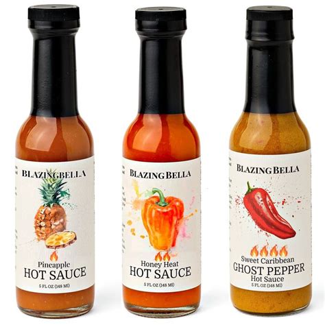 Blazing Bella Bottle Hot Sauce Sampler Hot Sauce Hot Sauce Packaging Sauce
