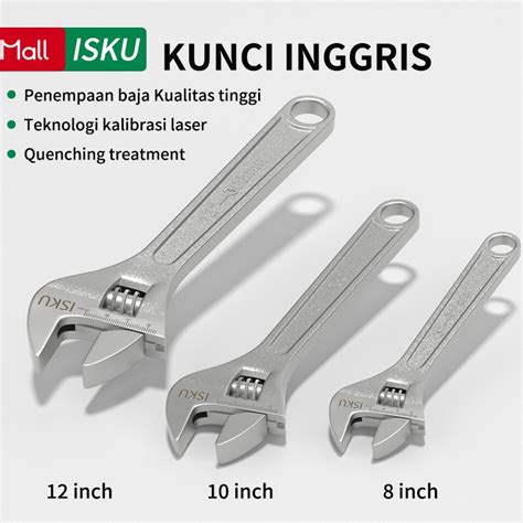 Jual Isku Kunci Inggris Ukuran Inch Adjustable Wrench Inch