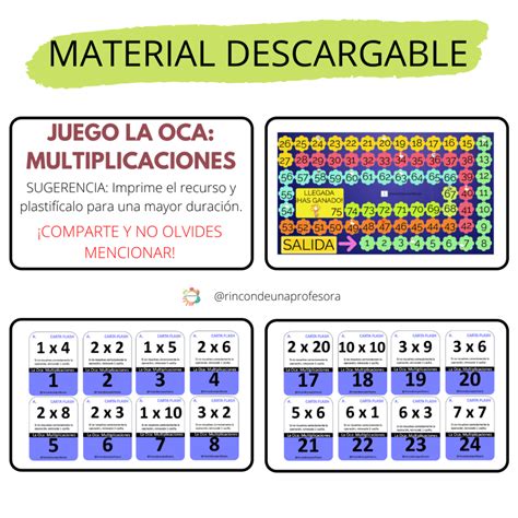 La Oca De Las Multiplicaciones Con Instrucciones A D Periodic Table