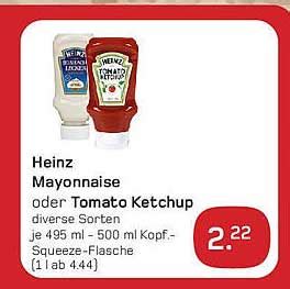 Heinz Mayonnaise Oder Tomato Ketchup Angebot Bei Akzenta