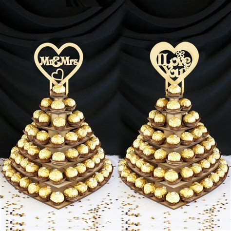 Ferrero Rocher I Love You Heart Pyramid Wedding Chocolate Dessert