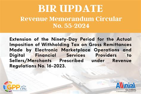 Revenue Memorandum Circular No 55 2024 G Pagaspas Partners And Co Cpas