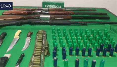 Detienen A 7 Personas Por Portar Armas De Fuego Y Municiones En La Ruta