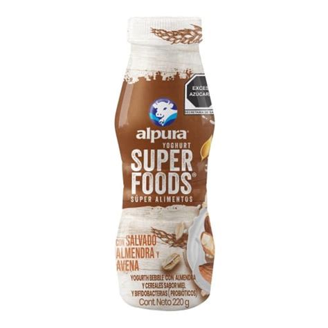 Yoghurt Bebible Alpura Superfoods Natural 220 G Bodega Aurrera