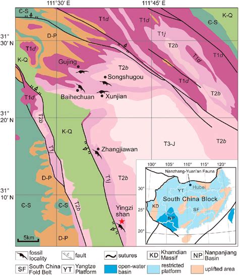 The Geological Map Of The Nanzhang Yuan An Area After Li And Liu